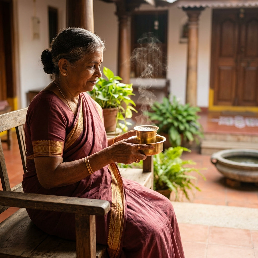 Traditional coffee preparation